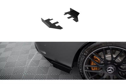 Maxton Design Street Pro Heckdiffusor-Flaps für Mercedes C63 Limousine / Kombi W205 Facelift Hochglanz schwarz – Ansicht 1