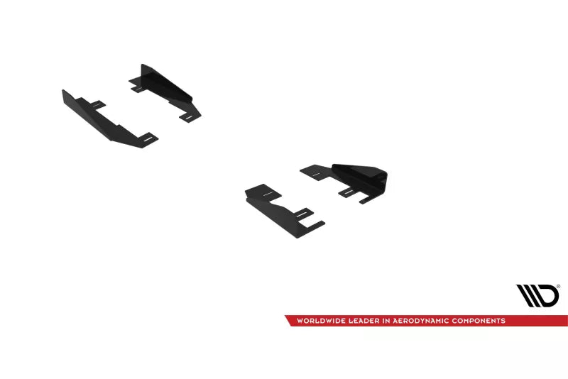 Maxton Design Street Pro Seitenschweller-Flaps für Mercedes C63 Limousine / Kombi W205 Facelift Hochglanz schwarz – Ansicht 4