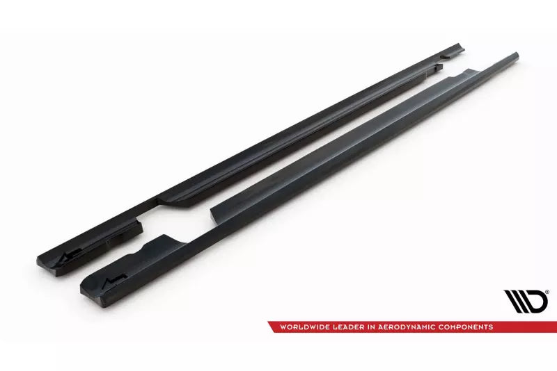 Maxton Design Seitenschweller (Paar) für Mercedes C63 Limousine / Kombi W205 Facelift Hochglanz schwarz – Ansicht 4