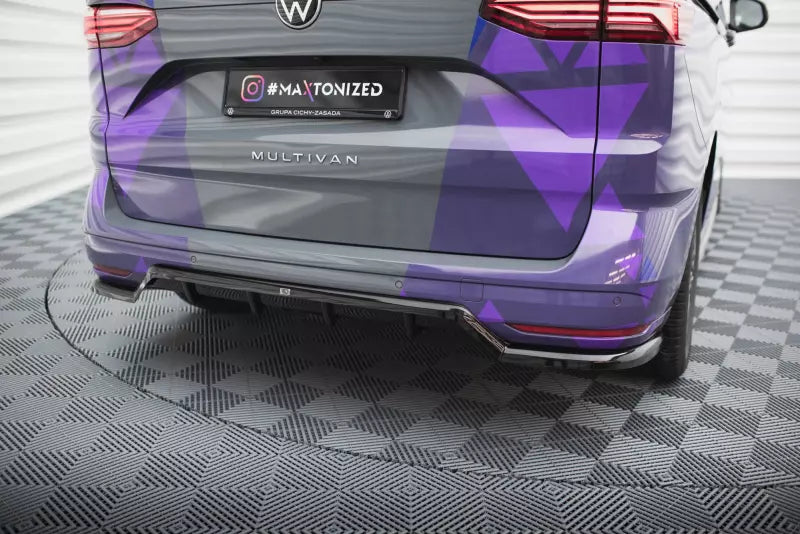 Maxton Design mittlerer Heckdiffusor DTM Look für Volkswagen Multivan T7 Hochglanz schwarz – Ansicht 1