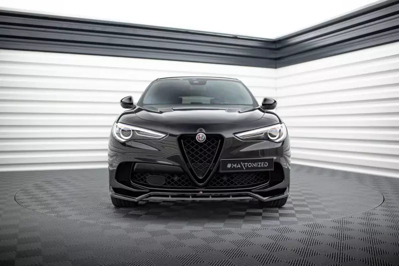 Maxton Design Frontlippe für Alfa Romeo Stelvio Quadrifoglio Mk1 Hochglanz schwarz – Ansicht 2