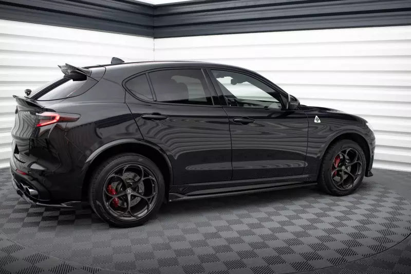 Maxton Design Seitenschweller (Paar) für Alfa Romeo Stelvio Quadrifoglio Mk1 Hochglanz schwarz – Ansicht 2