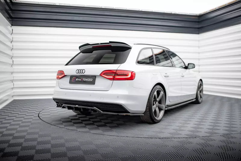 Maxton Design Heckspoiler Lippe für Audi A4 Competition Avant B8 Facelift Hochglanz schwarz – Ansicht 2