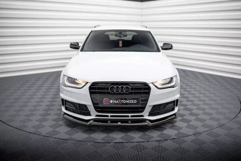 Maxton Design Frontlippe für Audi A4 Competition B8 Facelift Hochglanz schwarz – Ansicht 2