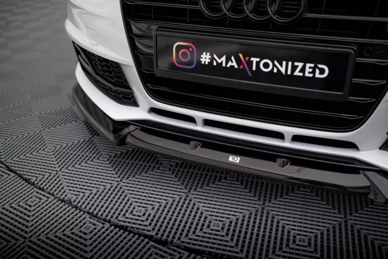 Maxton Design Frontlippe für Audi A4 Competition B8 Facelift Hochglanz schwarz – Ansicht 3