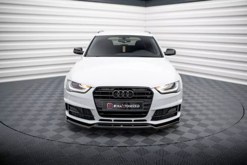 Maxton Design Frontlippe V.2 für Audi A4 Competition B8 Facelift Hochglanz schwarz – Ansicht 2