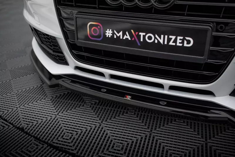 Maxton Design Frontlippe V.2 für Audi A4 Competition B8 Facelift Hochglanz schwarz – Ansicht 3