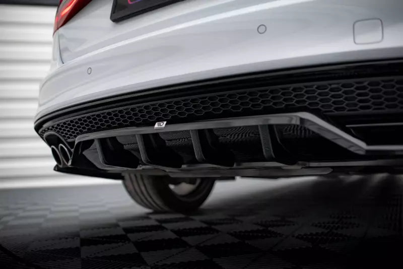 Maxton Design mittlerer Heckdiffusor DTM Look für Audi A4 Competition B8 Facelift Hochglanz schwarz – Ansicht 2
