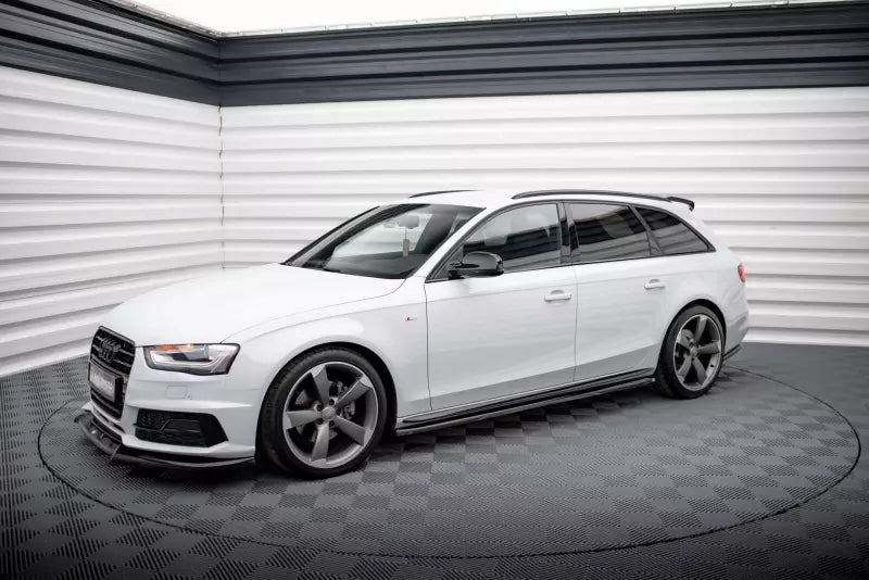 Maxton Design Seitenschweller (Paar) für Audi A4 Competition B8 Facelift Hochglanz schwarz – Ansicht 2