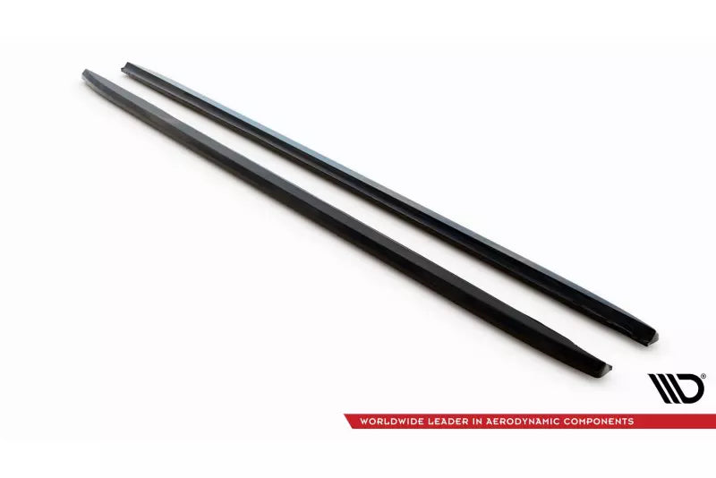 Maxton Design Seitenschweller (Paar) für Audi A4 Competition B8 Facelift Hochglanz schwarz – Ansicht 3