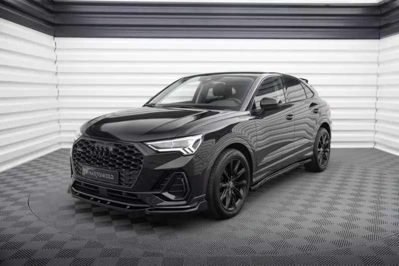 Maxton Design Frontlippe V.2 für Audi Q3 Sportback F3 Hochglanz schwarz – Ansicht 1