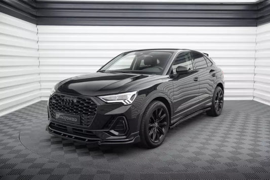 Maxton Design Frontlippe V.2 für Audi Q3 Sportback F3 Hochglanz schwarz – Ansicht 1