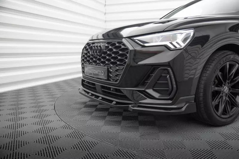 Maxton Design Frontlippe V.2 für Audi Q3 Sportback F3 Hochglanz schwarz – Ansicht 3