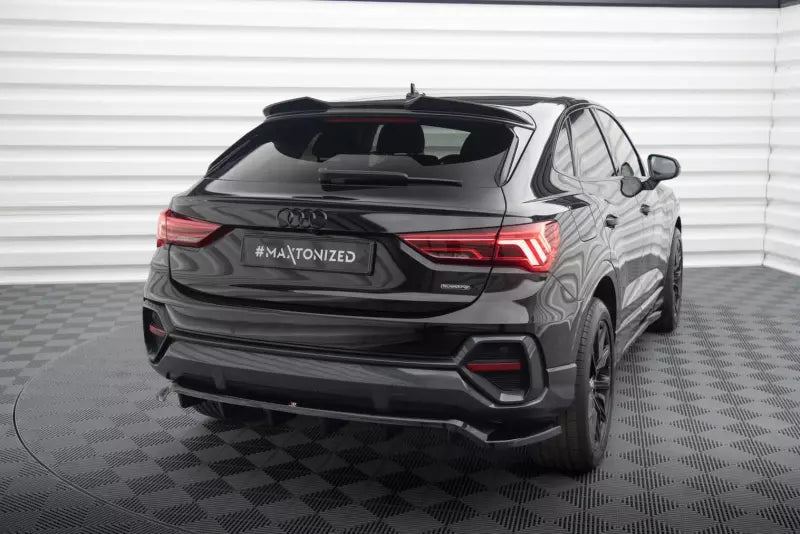 Maxton Design mittlerer Heckdiffusor DTM Look für Audi Q3 Sportback F3 Hochglanz schwarz – Ansicht 2