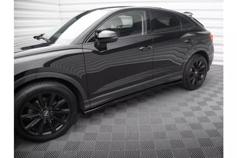 Maxton Design Seitenschweller (Paar) für Audi Q3 Sportback F3 Hochglanz schwarz – Ansicht 1