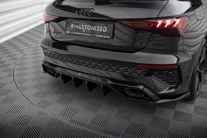 Maxton Design Diffusor Flaps V.2 für Audi RS3 Sportback 8Y Hochglanz schwarz – Ansicht 3