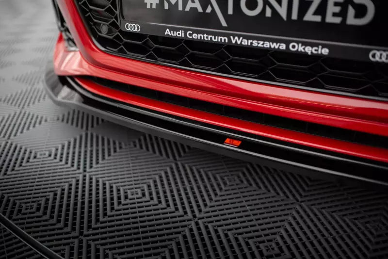 Maxton Design Frontlippe für Audi RS4 B9 Facelift Hochglanz schwarz – Ansicht 3