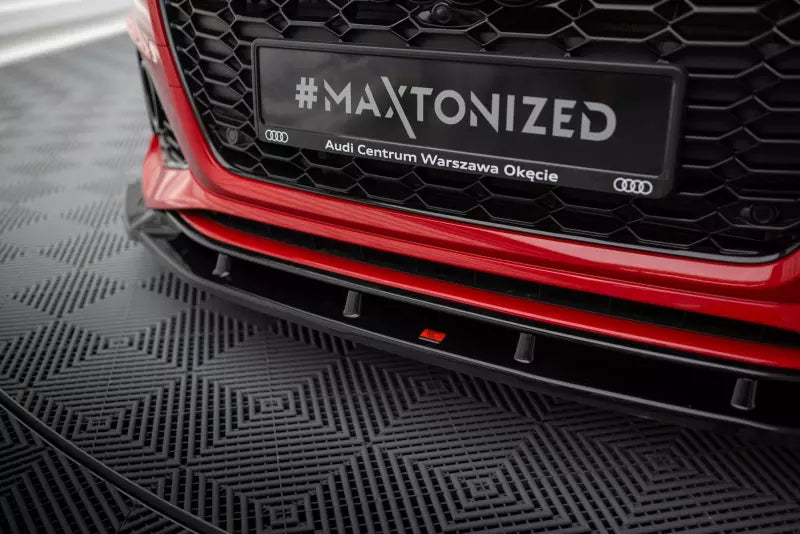 Maxton Design Frontlippe V.2 für Audi RS4 B9 Facelift Hochglanz schwarz – Ansicht 3