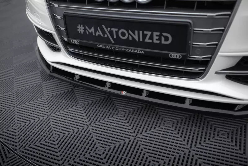 Maxton Design Frontlippe für Audi S3 / A3 S-Line Sportback / Hatchback 8V Hochglanz schwarz – Ansicht 2