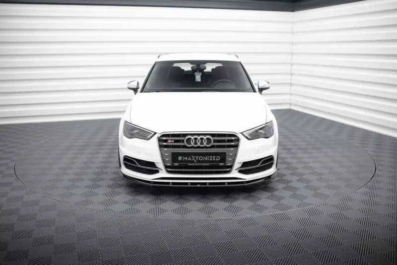 Maxton Design Frontlippe für Audi S3 / A3 S-Line Sportback / Hatchback 8V Hochglanz schwarz – Ansicht 3