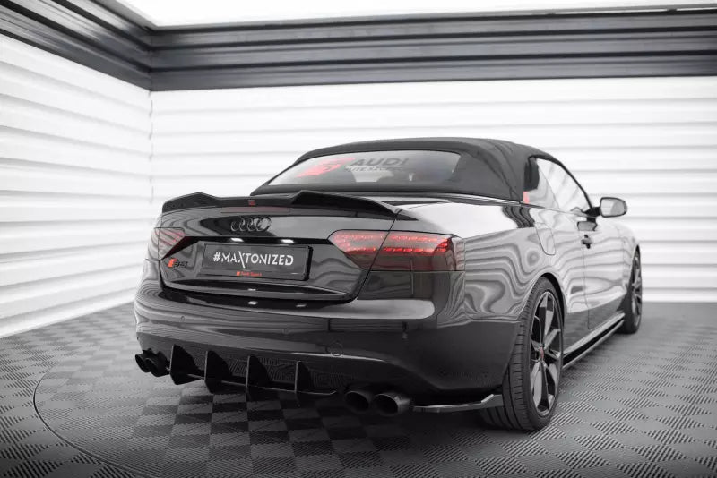 Maxton Design Heckspoiler 3D für Audi S5 / A5 S-Line Cabrio B8 8T Hochglanz schwarz – Ansicht 1