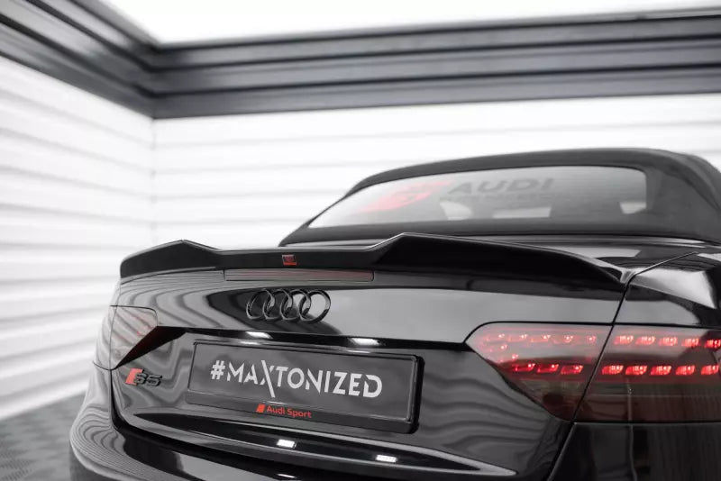 Maxton Design Heckspoiler 3D für Audi S5 / A5 S-Line Cabrio B8 8T Hochglanz schwarz – Ansicht 3