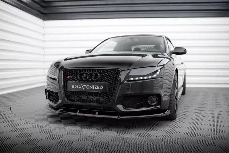 Maxton Design Frontlippe V.2 für Audi S5 / A5 S-Line B8 8T Hochglanz schwarz – Ansicht 1