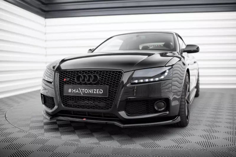 Maxton Design Frontlippe V.3 für Audi S5 / A5 S-Line B8 8T Hochglanz schwarz – Ansicht 1