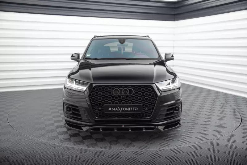 Maxton Design Frontlippe V.2 für Audi SQ7 / Q7 S-Line Mk2 Hochglanz schwarz – Ansicht 1