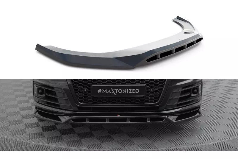 Maxton Design Frontlippe V.2 für Audi SQ7 / Q7 S-Line Mk2 Hochglanz schwarz – Ansicht 2