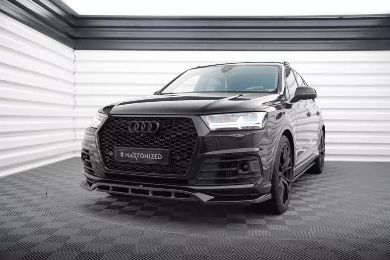 Maxton Design Frontlippe V.2 für Audi SQ7 / Q7 S-Line Mk2 Hochglanz schwarz – Ansicht 3