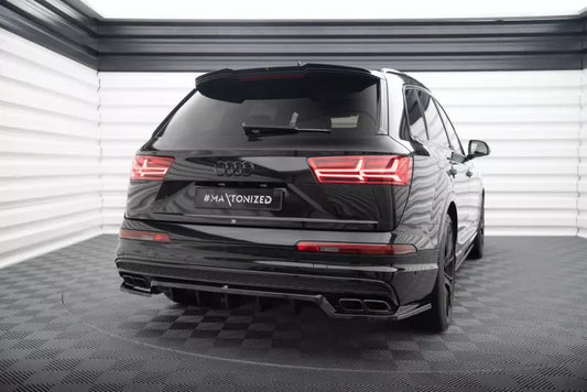 Maxton Design mittlerer Heckdiffusor DTM Look für Audi SQ7 Mk2 Hochglanz schwarz – Ansicht 1