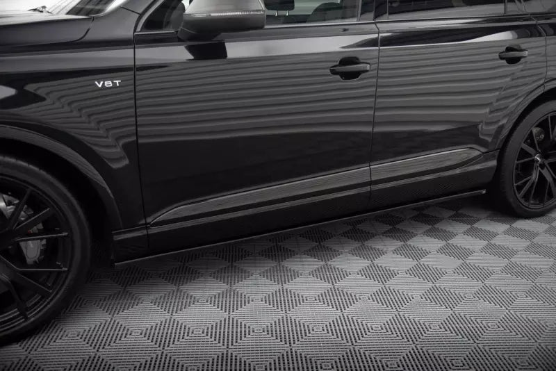 Maxton Design Seitenschweller (Paar) V.2 für Audi SQ7 / Q7 S-Line Mk2 Hochglanz schwarz – Ansicht 1