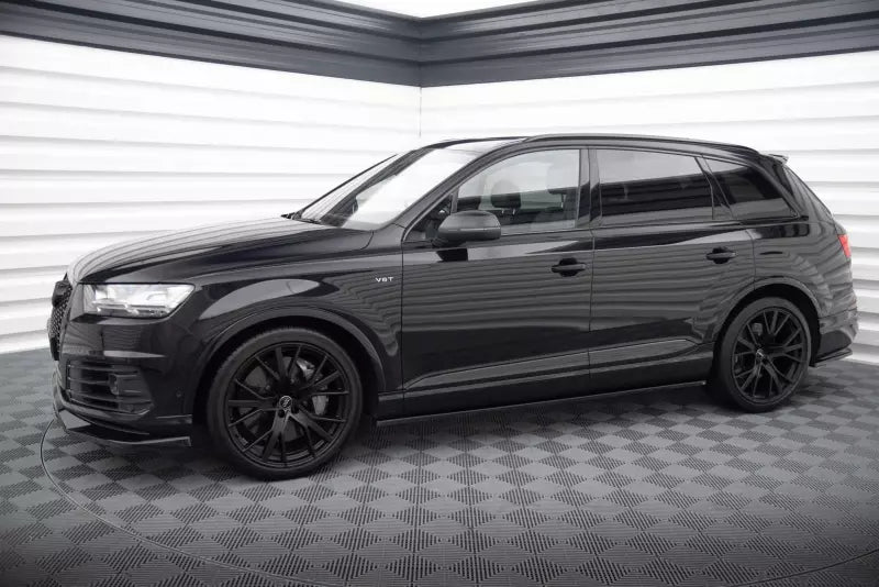 Maxton Design Seitenschweller (Paar) V.2 für Audi SQ7 / Q7 S-Line Mk2 Hochglanz schwarz – Ansicht 2