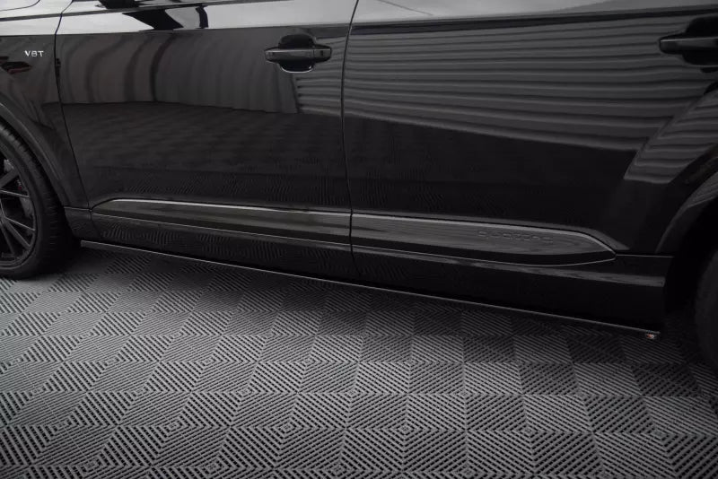 Maxton Design Seitenschweller (Paar) V.2 für Audi SQ7 / Q7 S-Line Mk2 Hochglanz schwarz – Ansicht 3
