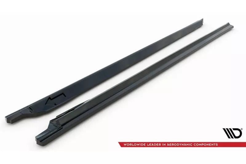 Maxton Design Seitenschweller (Paar) V.2 für Audi SQ7 / Q7 S-Line Mk2 Hochglanz schwarz – Ansicht 4