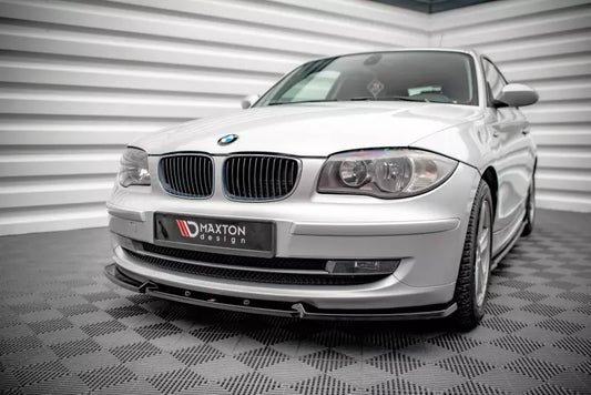 Maxton Design Frontlippe V.3 für BMW 1er E81 Facelift Hochglanz schwarz – Ansicht 1