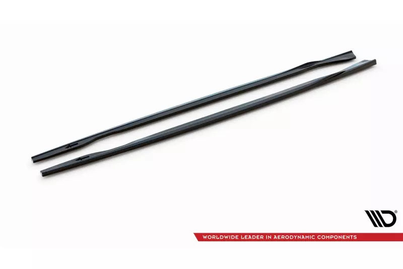 Maxton Design Seitenschweller (Paar) V.2 für BMW 1er E81 Facelift Hochglanz schwarz – Ansicht 4