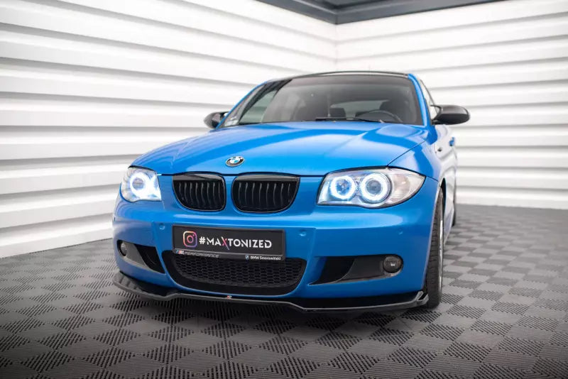 Maxton Design Frontlippe für BMW 1er M-Paket E87 Facelift Hochglanz schwarz – Ansicht 1