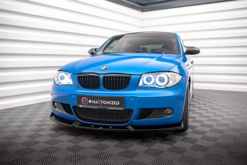 Maxton Design Frontlippe V.2 für BMW 1er M-Paket E87 Facelift Hochglanz schwarz – Ansicht 1
