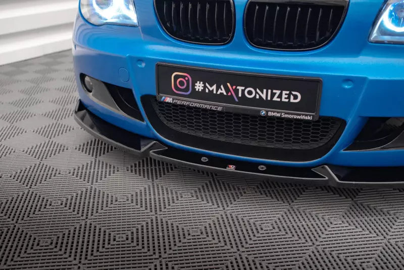 Maxton Design Frontlippe V.2 für BMW 1er M-Paket E87 Facelift Hochglanz schwarz – Ansicht 3