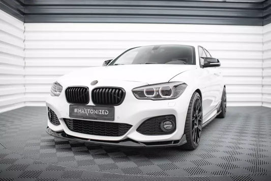 Maxton Design Frontlippe V.4 für CSL Look BMW 1er M-Paket / M140i F20 Facelift Hochglanz schwarz – Ansicht 1