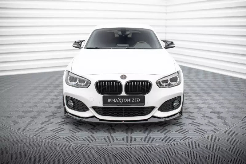 Maxton Design Frontlippe V.4 für CSL Look BMW 1er M-Paket / M140i F20 Facelift Hochglanz schwarz – Ansicht 2