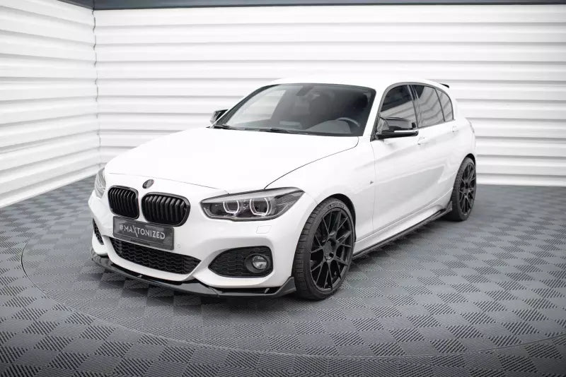 Maxton Design Frontlippe V.4 für CSL Look BMW 1er M-Paket / M140i F20 Facelift Hochglanz schwarz – Ansicht 4