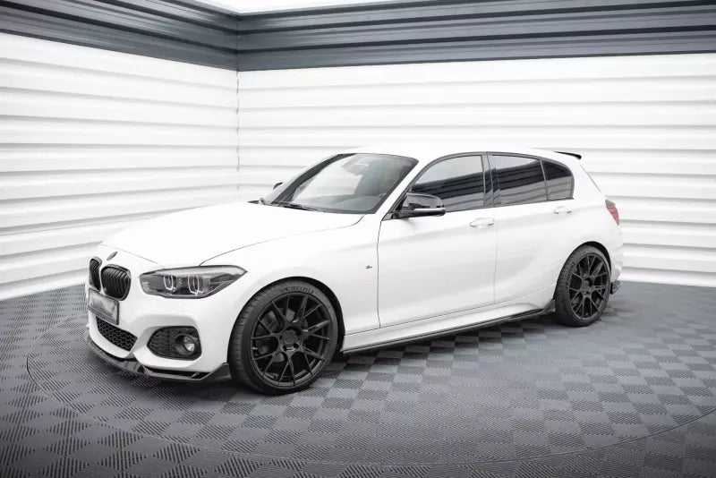 Maxton Design Seitenschweller (Paar) V.3 CSL Look für BMW 1er M-Paket / M140i F20 Facelift Hochglanz schwarz – Ansicht 2