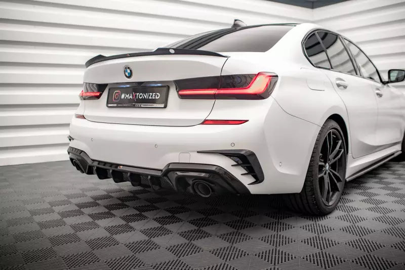 Maxton Design Heckdiffusor für BMW 3er M-Paket G20 / G21 (auch für Fahrzeuge mit Anhängerkupplung) Hochglanz schwarz – Ansicht 3
