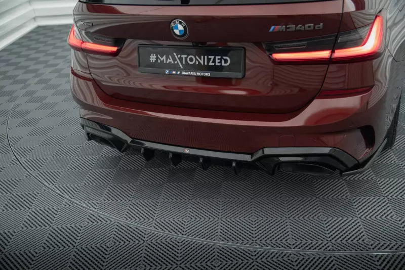 Maxton Design Heckdiffusor für BMW M340i G20 / G21 (Passend für Fahrzeuge mit Anhängerkupplung) Hochglanz schwarz – Ansicht 4