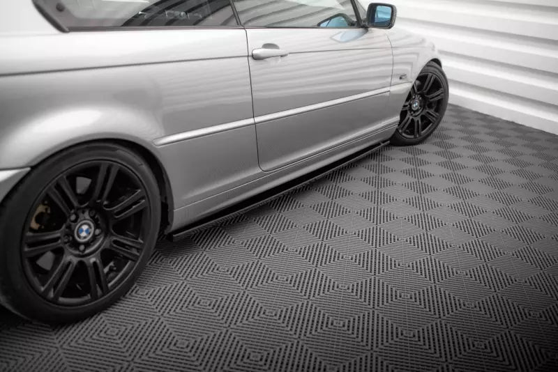 Maxton Design Seitenschweller (Paar) für BMW 3er Coupe E46 Hochglanz schwarz – Ansicht 2