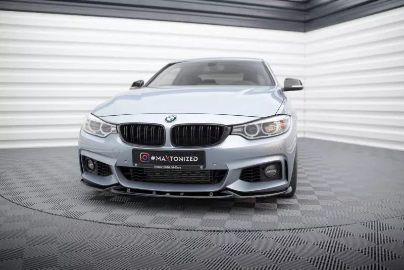 Maxton Design Frontlippe V.3 für BMW 4er F32 F33 F36 M-Paket Hochglanz schwarz – Ansicht 1