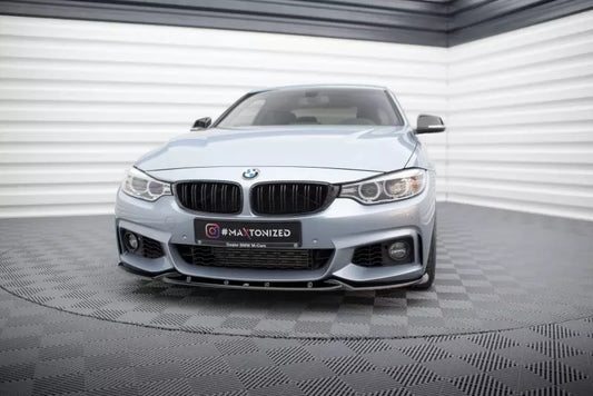 Maxton Design Frontlippe V.3 für BMW 4er F32 F33 F36 M-Paket Hochglanz schwarz – Ansicht 1
